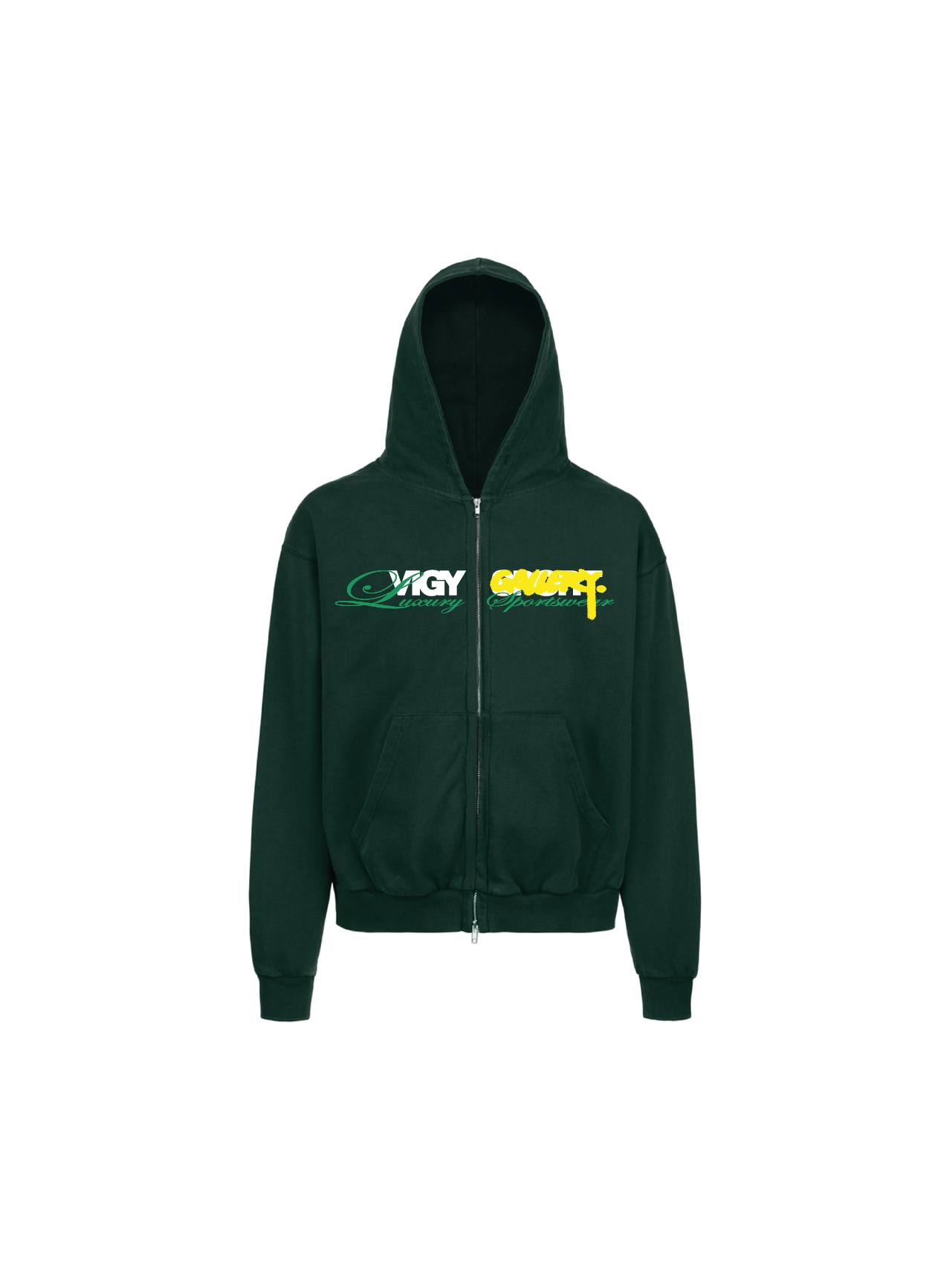 LUXURY SPORTSWEAR ZIPPED HOODIE