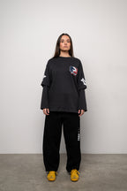 Reverse Logo Sweatpants Negro